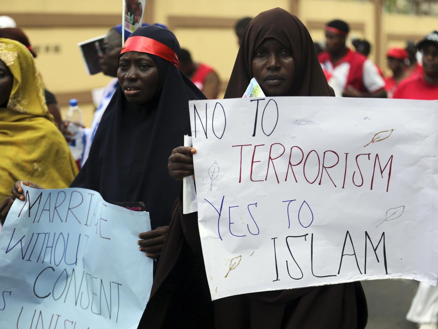 Protesta para pedir la liberación de las menors en Chibok (Reuters).