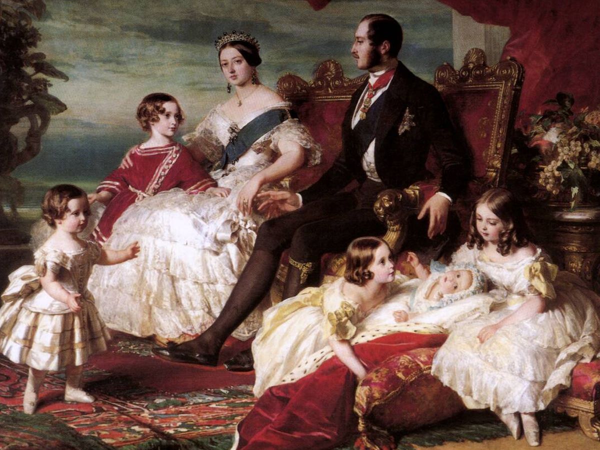 Foto: La reina Victoria, junto al príncipe Alberto y sus hijos en 1846, es la promotora de la actual Navidad. (Retrato de Franz Xaver Winterhalter, Buckingham Palace)
