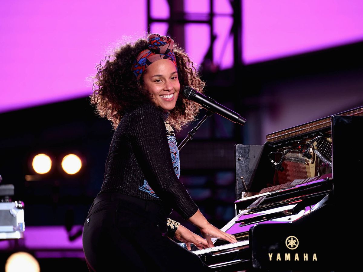 Foto:  Alicia Keys, al piano. (Getty)