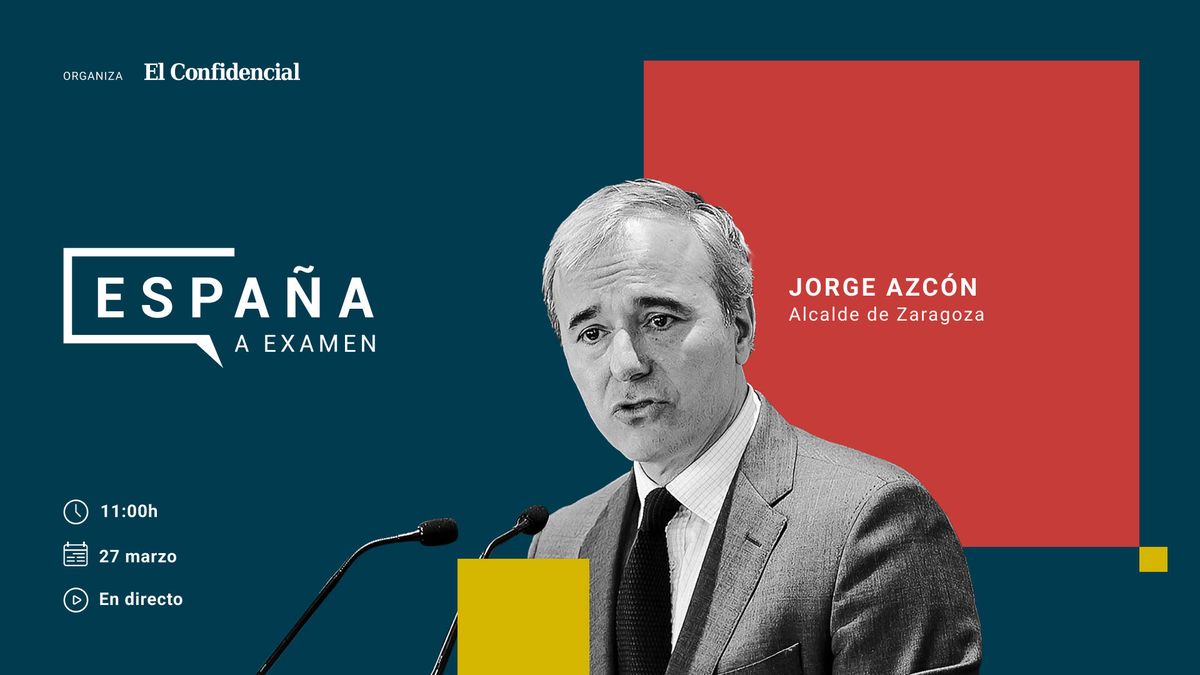 Jorge Azcón, entrevistado en el cuarto encuentro del ciclo político 'España a examen'