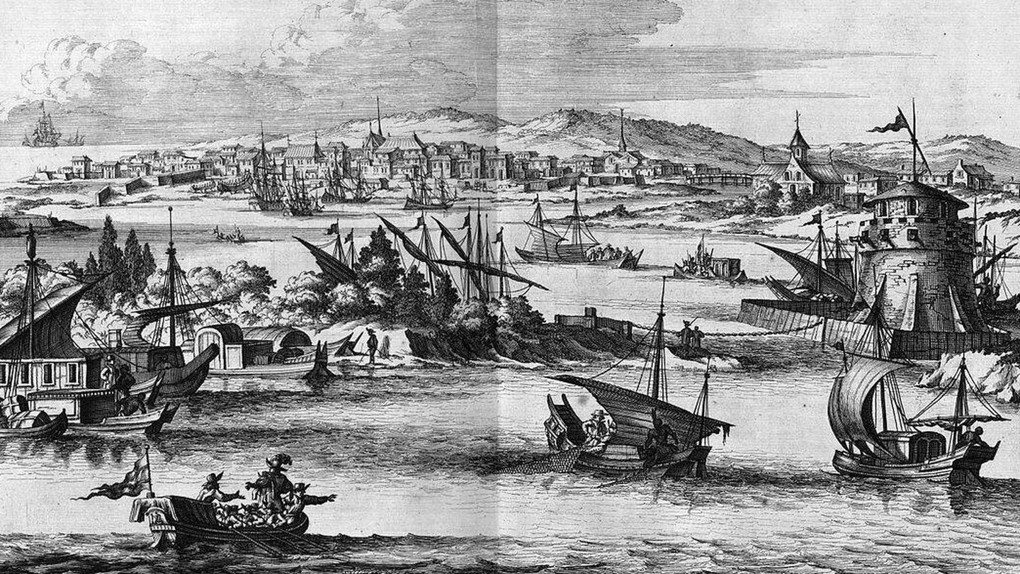 Ilustración de Cartagena de Indias ocupada por barcos holandeses. (Wikimedia)