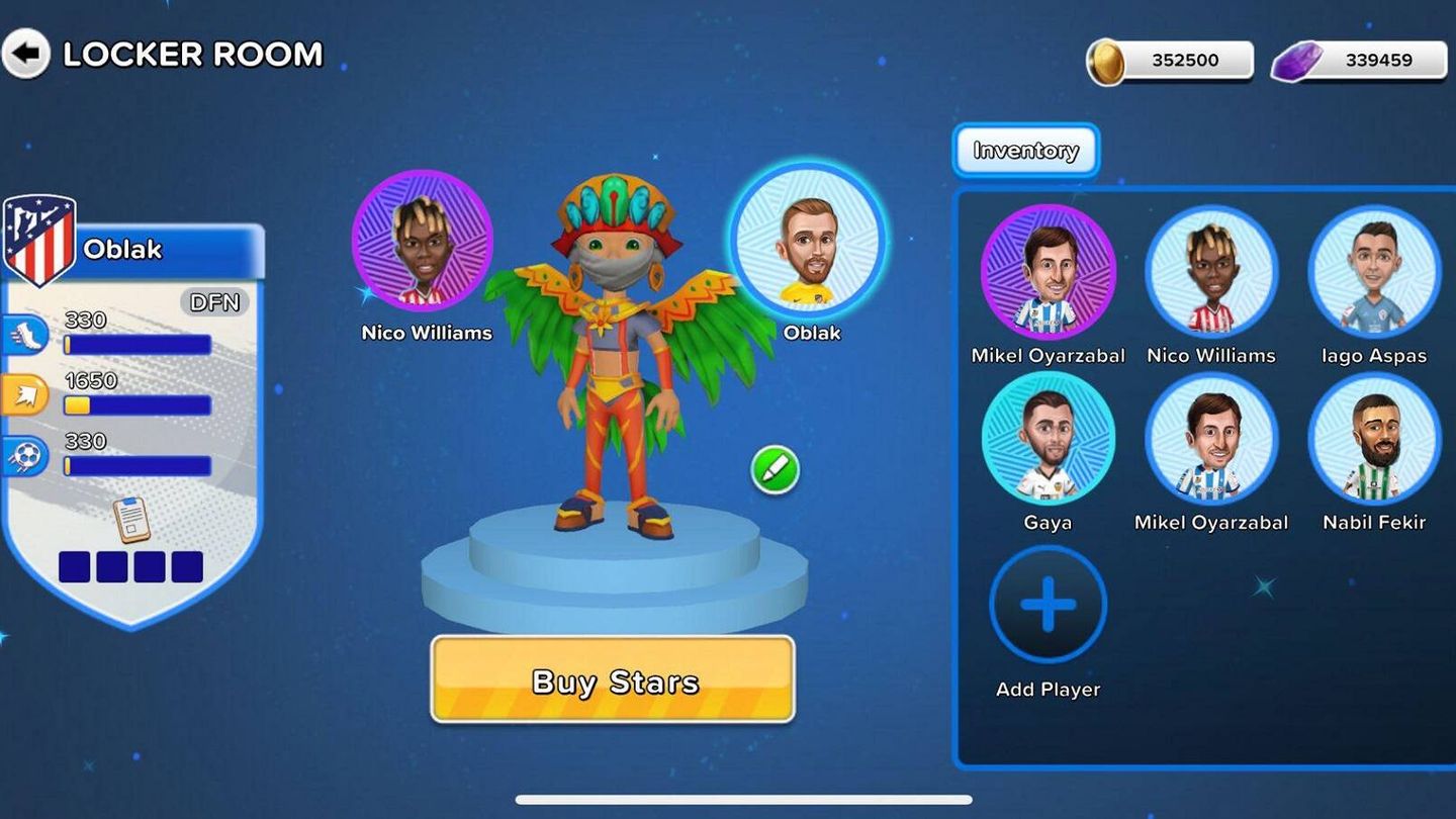 El jugador cuenta con un avatar al que puede ir sumando objetos. (LALIGA Entertainment)