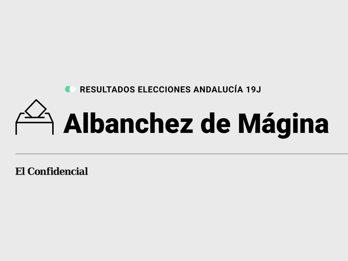Foto: Resultados en Albanchez de Mágina, Jaén, de las elecciones de Andalucía 2022 este 19-J (C.C./Diseño EC)