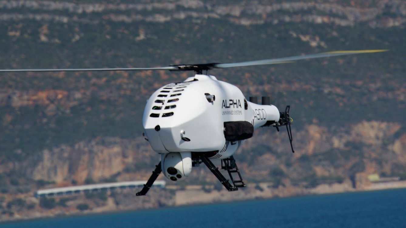 Foto: Dron UAV A900, de la empresa española Alpha. (Juanjo Fernández)