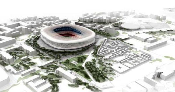 Foto: Imagen facilitada por el FC Barcelona de la recreación del posible proyecto de ordenación del nuevo Camp Nou, que se denomina Espai Barça. (EFE)