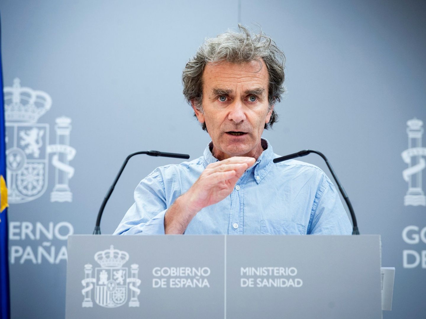 Fernando Simón, durante la rueda de prensa de este jueves en el Ministerio de Sanidad. (EFE)