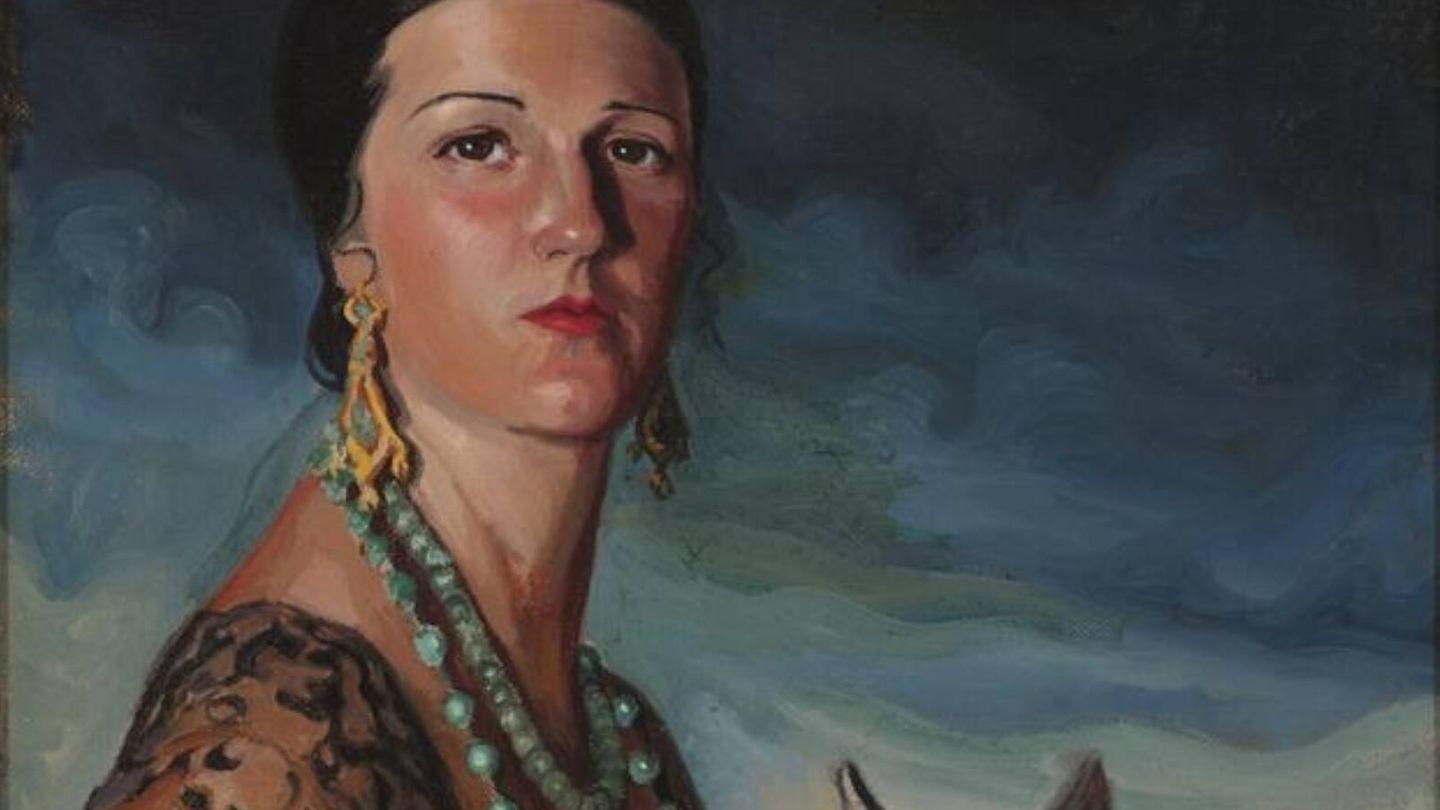 Herminia Borrell Feijóo, en un retrato de la pintora gallega Elena Olmos. (Instagram @museo.belas.artes.coruna)