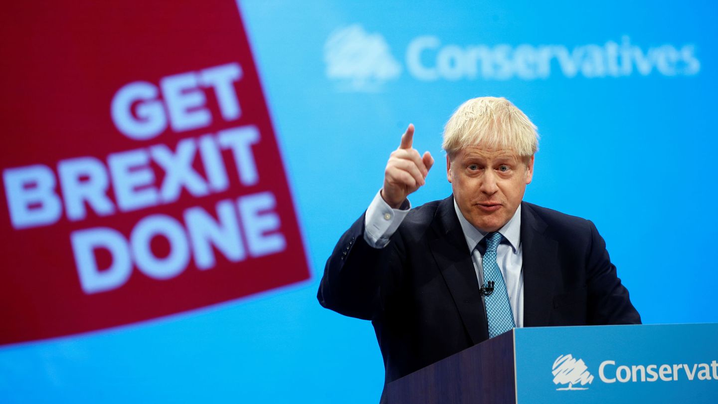 Boris Johnson, durante un mitin. (Reuters)