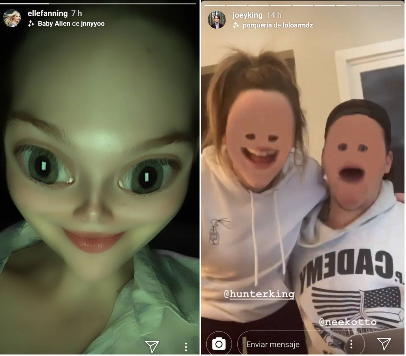 Dos filtros de Instagram con los que te conviertes en un bebé alienígena o en una criatura deforme 