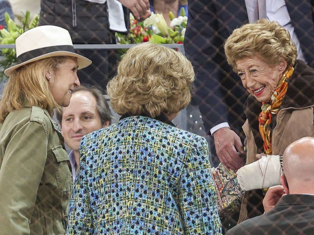 Foto: La infanta Elena acompañó a la reina Sofía durante el Mutua Madrid Open (Gtres)
