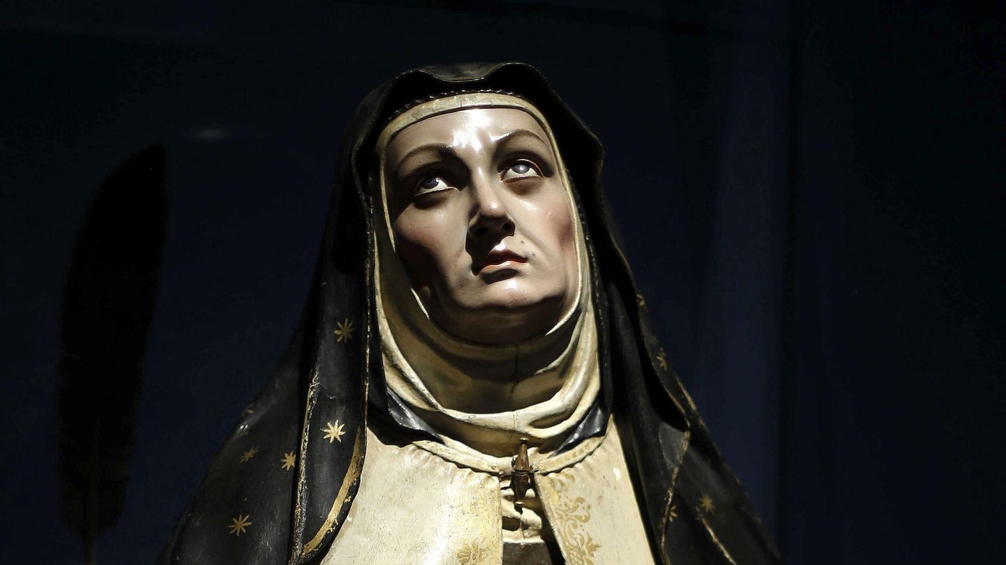 'Busto de Santa Teresa escritora' (Siglo XVII) Policromía de la Escuela Castellana. (Efe/Paco Campos)