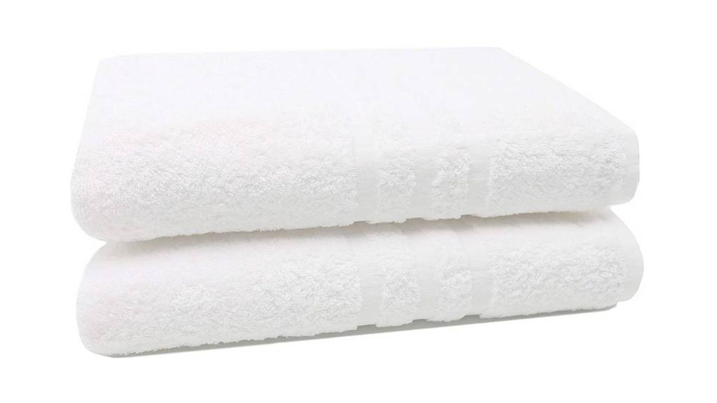 Juego de 4 toallas de algodón, toallas blancas, ultrasuaves, absorbentes y  ecológicas, 1 toalla de baño para baño, 1 toalla de mano, 2 paños para la