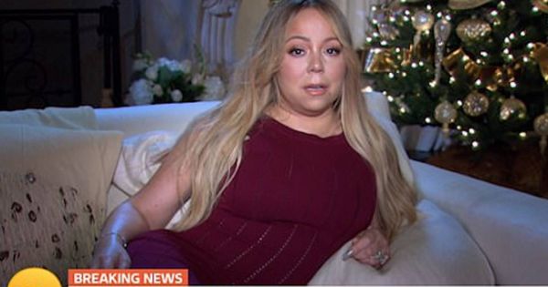 Foto: La cantante Mariah Carey en su declaración de la polémica. 