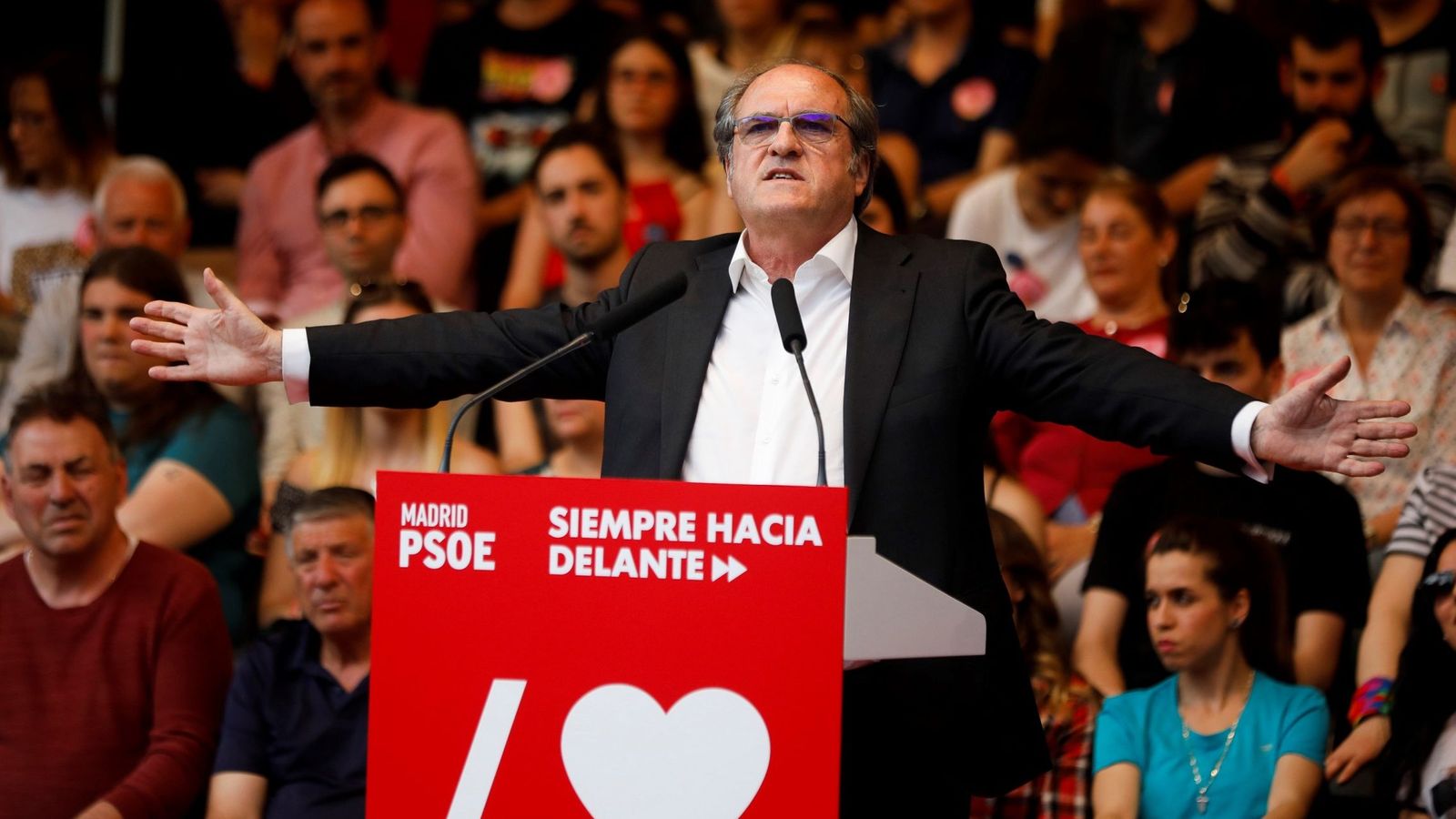 Foto: Ángel Gabilondo, durante un acto de campaña. (EFE)