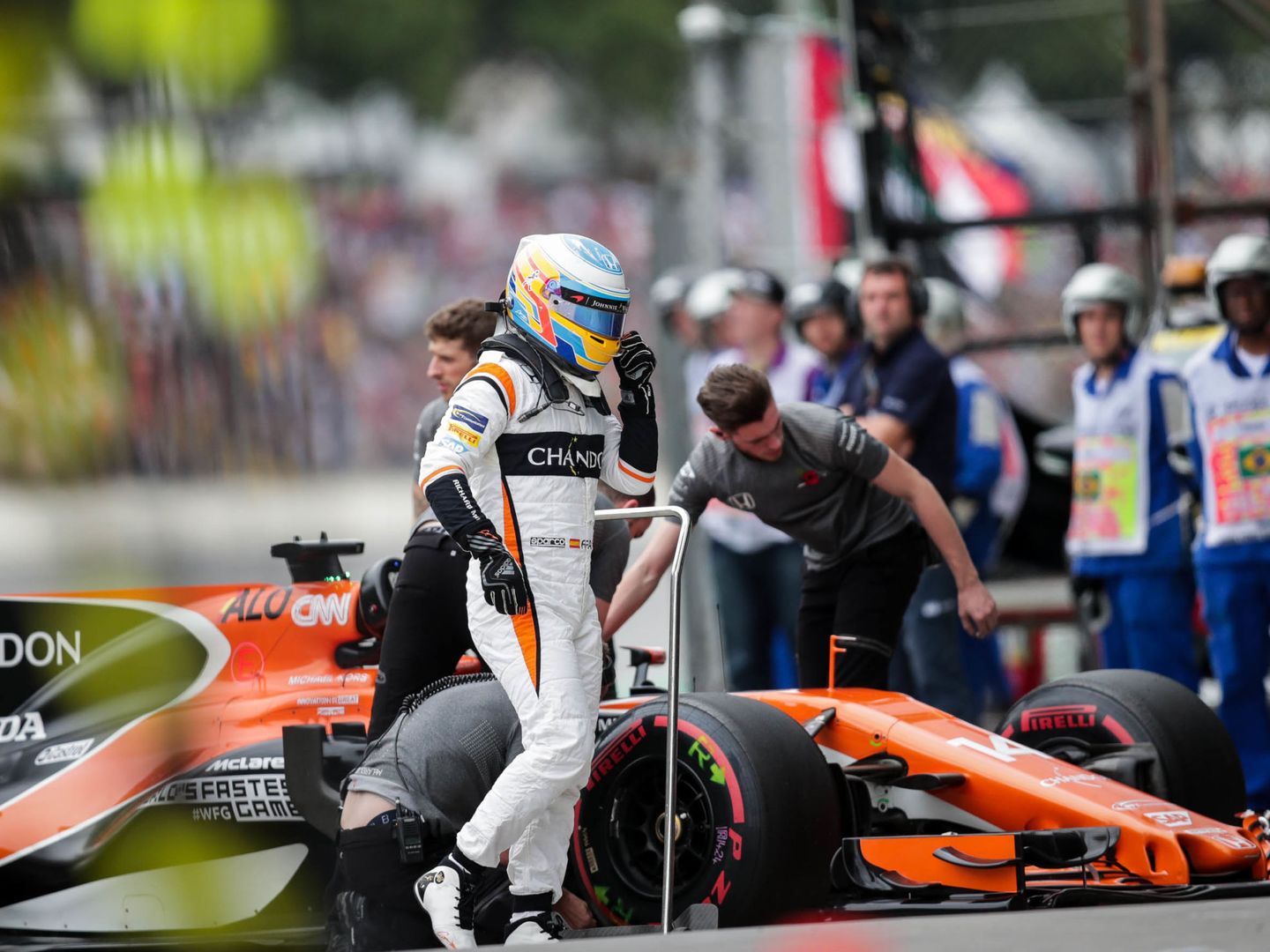 La ausencia de lluvia no favorece a McLaren en el GP de Brasil. (EFE)