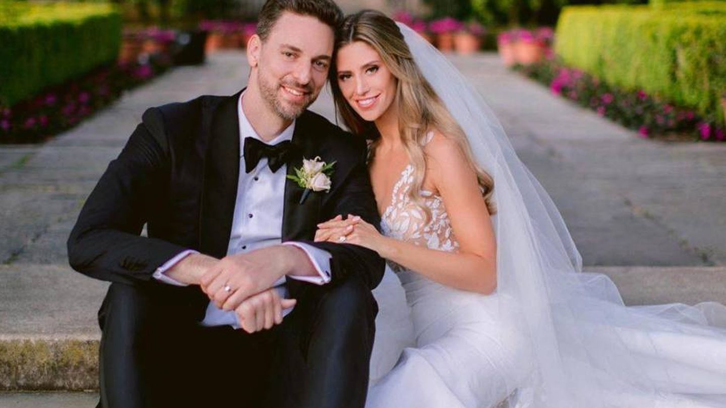 Pau Gasol y Catherine McDonnell, en su boda. (Instagram)
