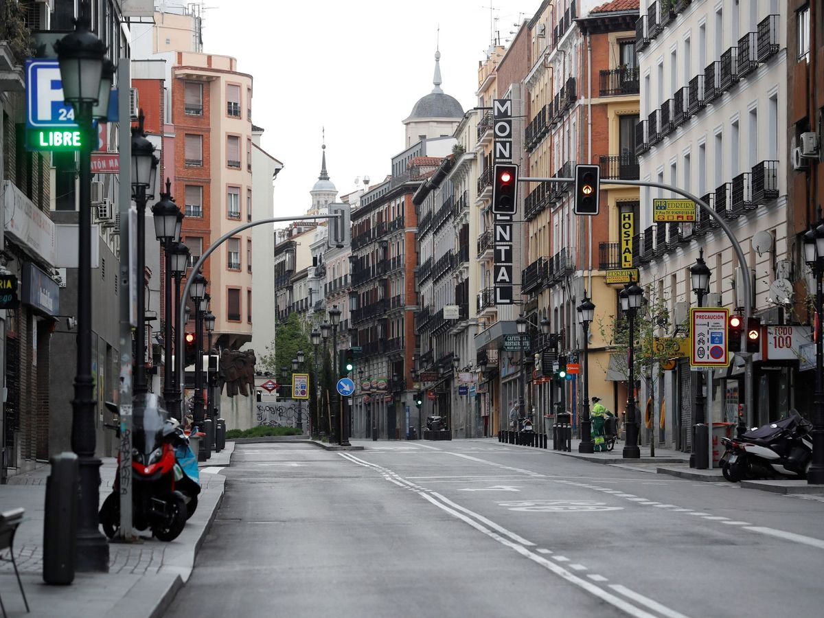 Foto: Calles vacías en Madrid durante el confinamiento (EFE/Chema Moya)