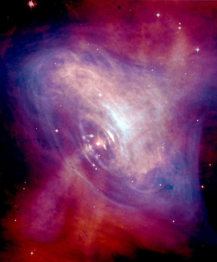 Foto: La emisión se ha detectado en el púlsar de la nebulosa del Cangrejo. (NASA)