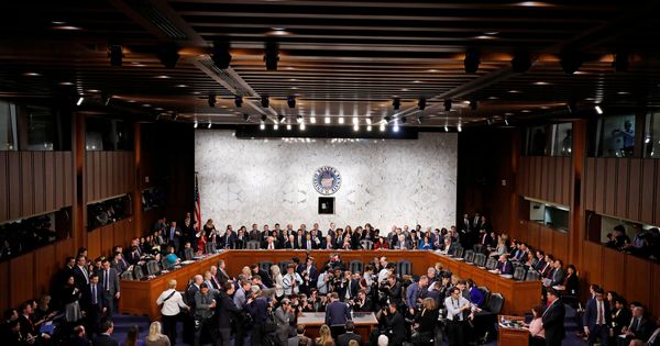 Foto: La comparecencia de Zuckerberg. (Aaron P. Bernstein/Reuters)