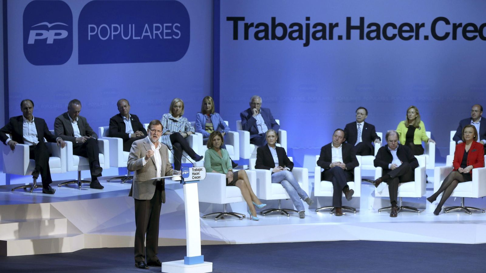 Foto: Rajoy durante su intervención. (Efe)
