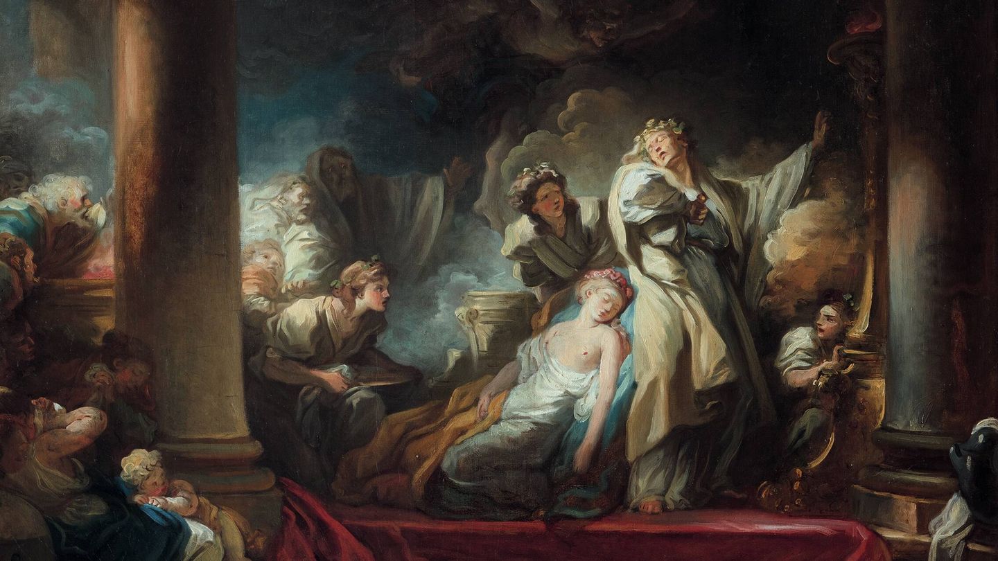 El sacrificio de Calírroe. (Jean-Honoré Fragonard, 1765)