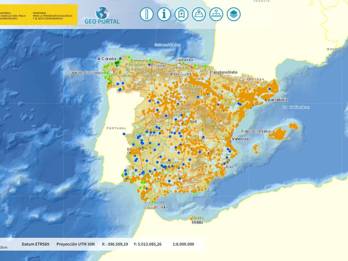 El Gobierno publica el mapa de aguas afectadas por contaminación por nitratos