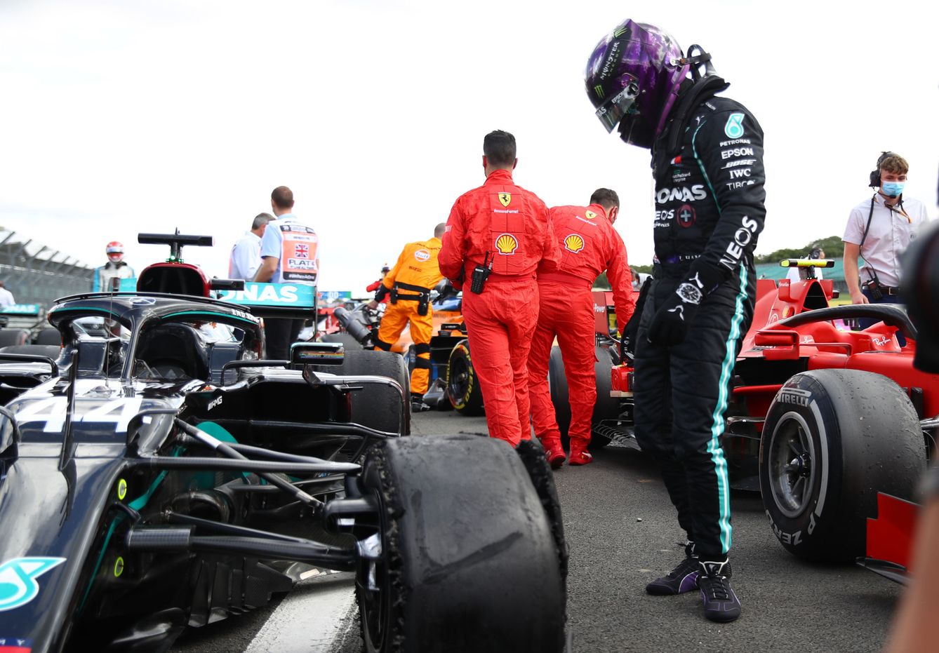 Así acabó el Mercedes de Hamilton en Silverstone. (Reuters)