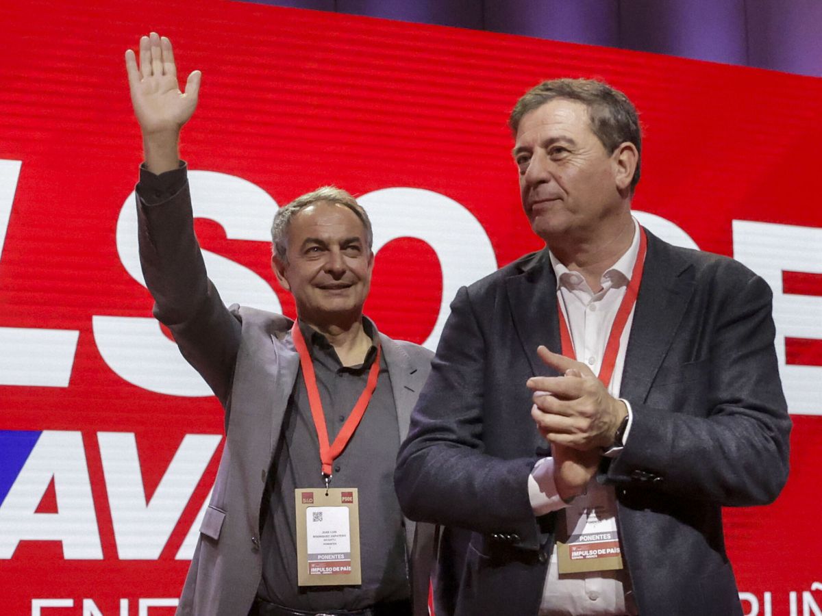 Foto: Zapatero y el candidato socialista a la Xunta, Gómez Besteiro. (EFE/Cabalar)