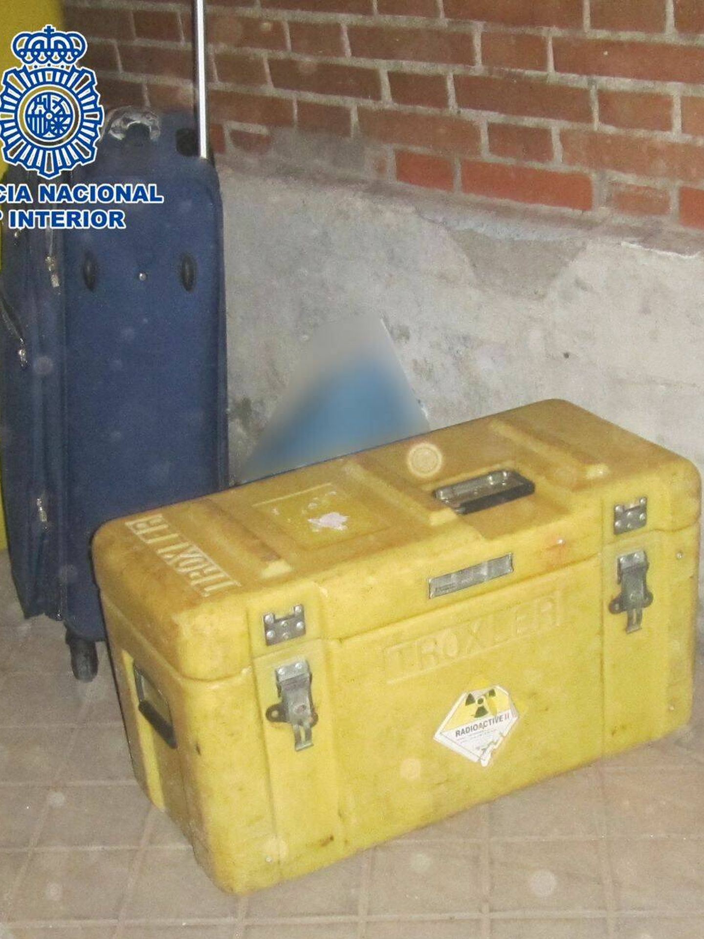 Maleta y maletín radioactivo encontrando en Usera. (Policía Nacional)