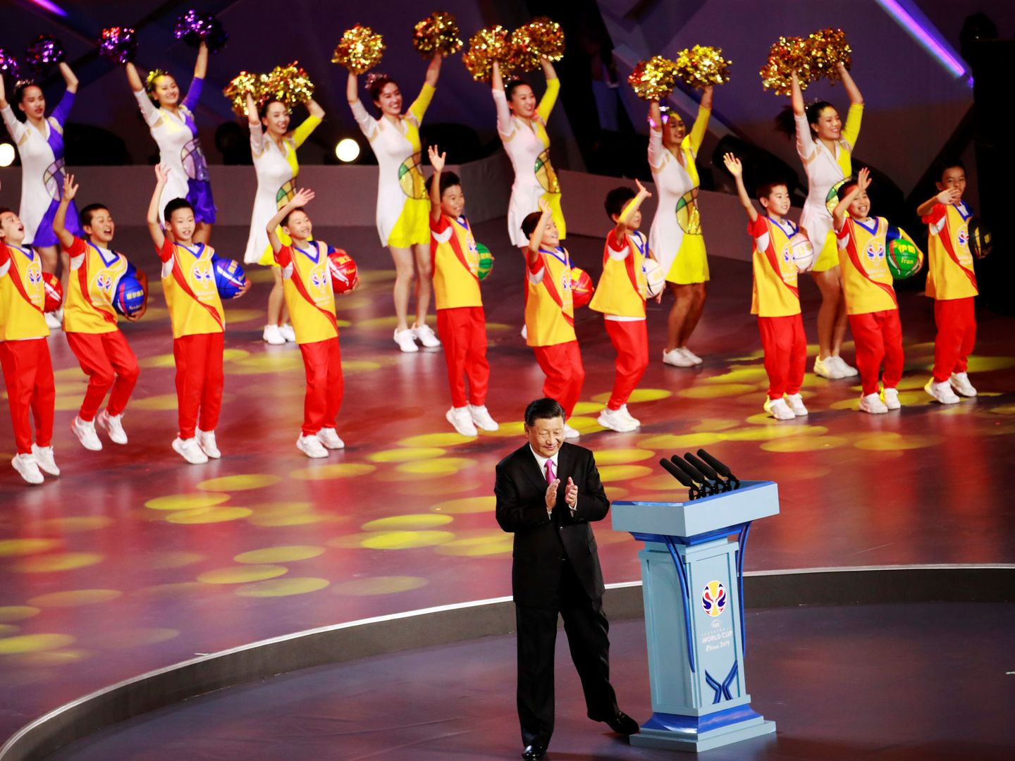 El presidente chino, Xi Jinping, en un acto del Mundial de baloncesto. (Reuters)