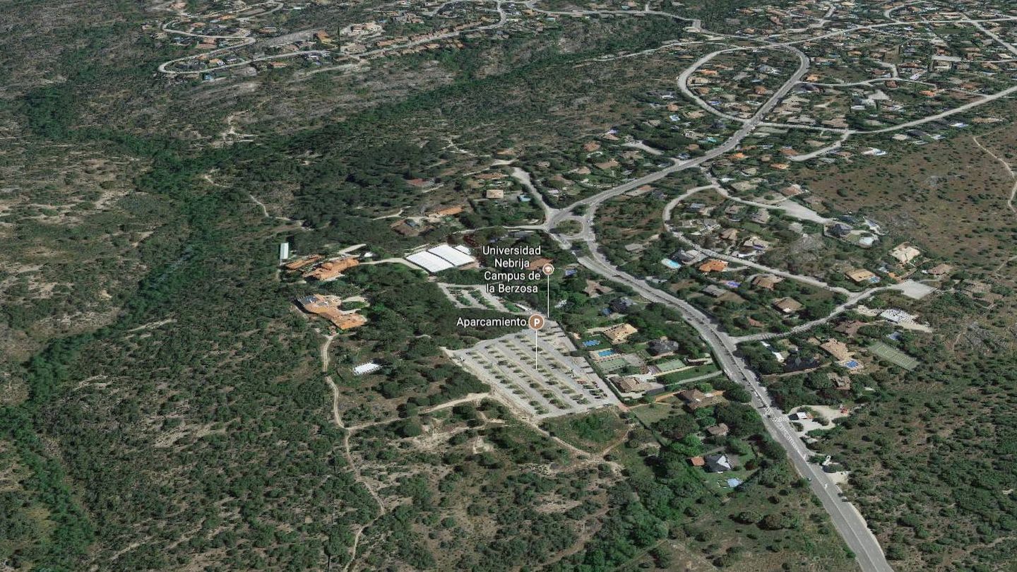 Vista área del campus de la Universidad Antonio de Nebrija en el municipio de Hoyo de Manzanares.