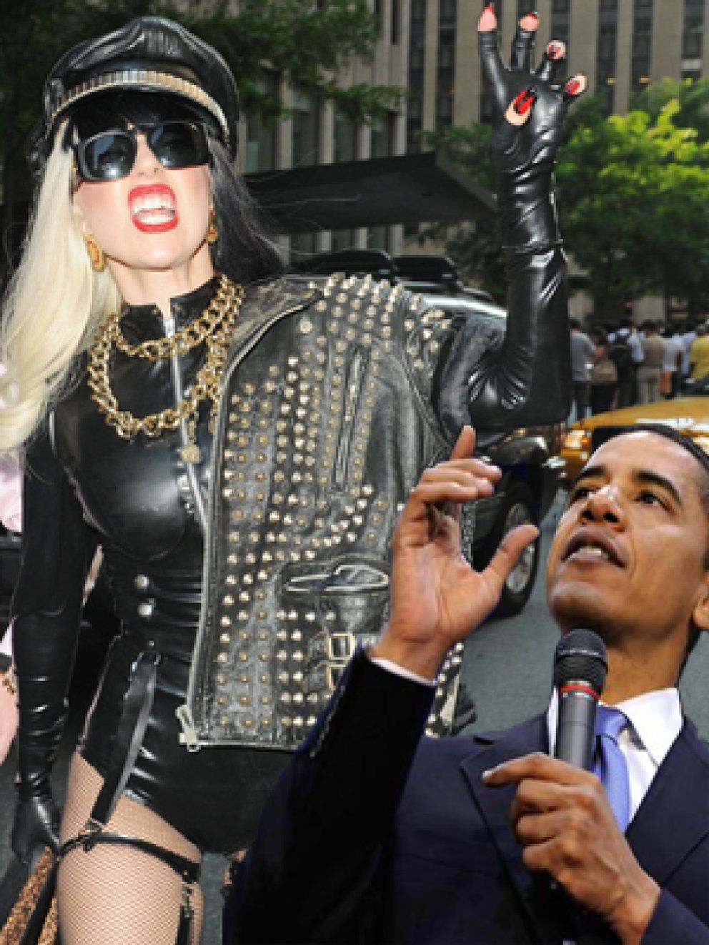 Foto: Lady Gaga intimida al presidente Obama