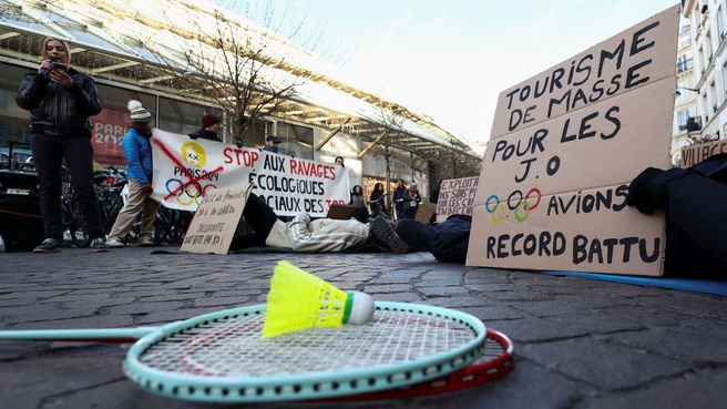 Foto de Manifestación anti-olimpiadas en París