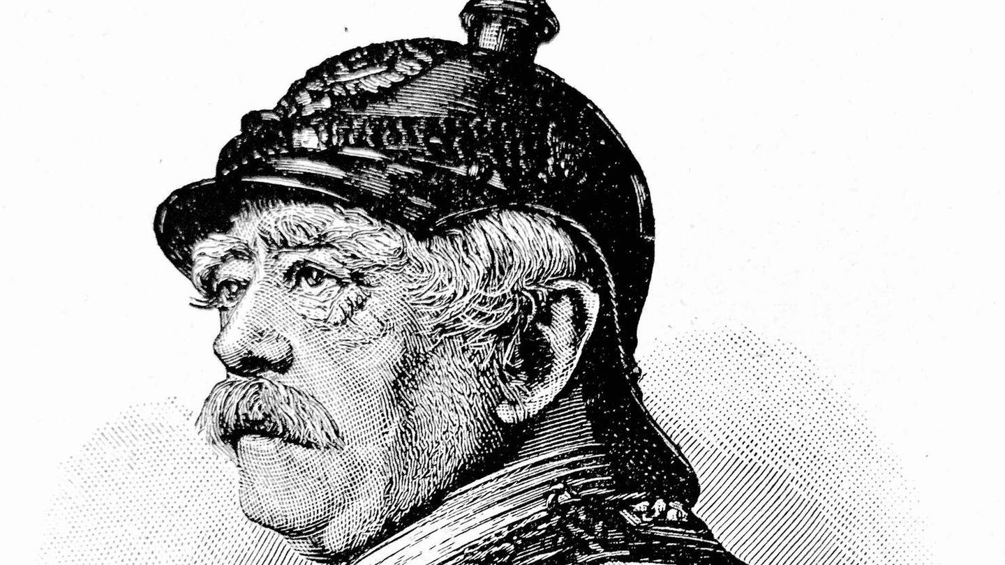 Otto von Bismarck con su sombrero predilecto.