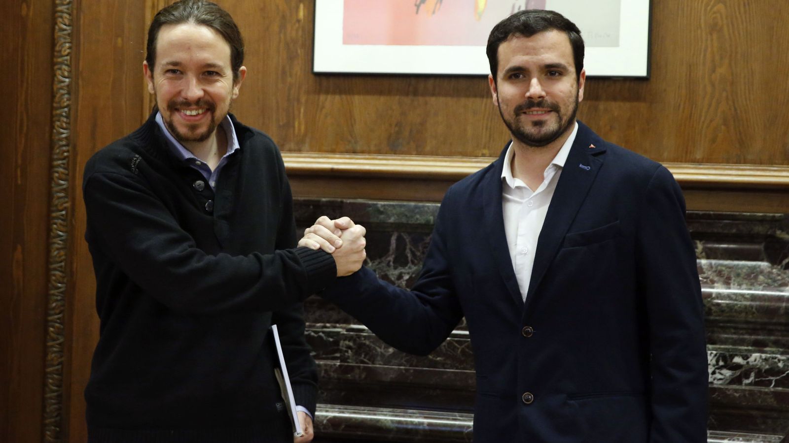 Foto: Iglesias y Garzón unen las fuerzas de sus dos formaciones. (EFE)