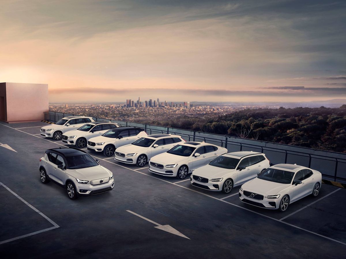 Foto: La gama completa de Volvo Cars que cuenta con sus familias 40, 60 y 90. 