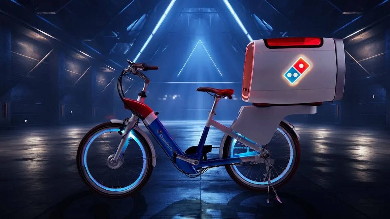 Foto: La nueva bici con horno de Domino's Pizza es una realidad. (Domino's Pizza)