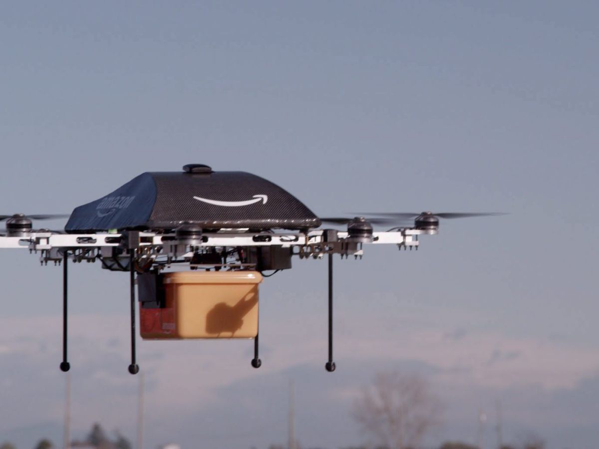 Foto: Los drones, los nuevos transportistas de Amazon. Foto: EFE/Amazon