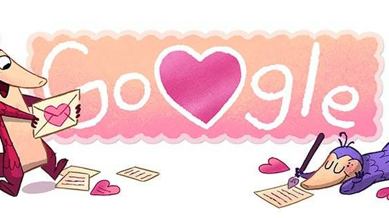 Foto: Los pangolines protagonizan el 'doodle' previo a San Valentín de Google