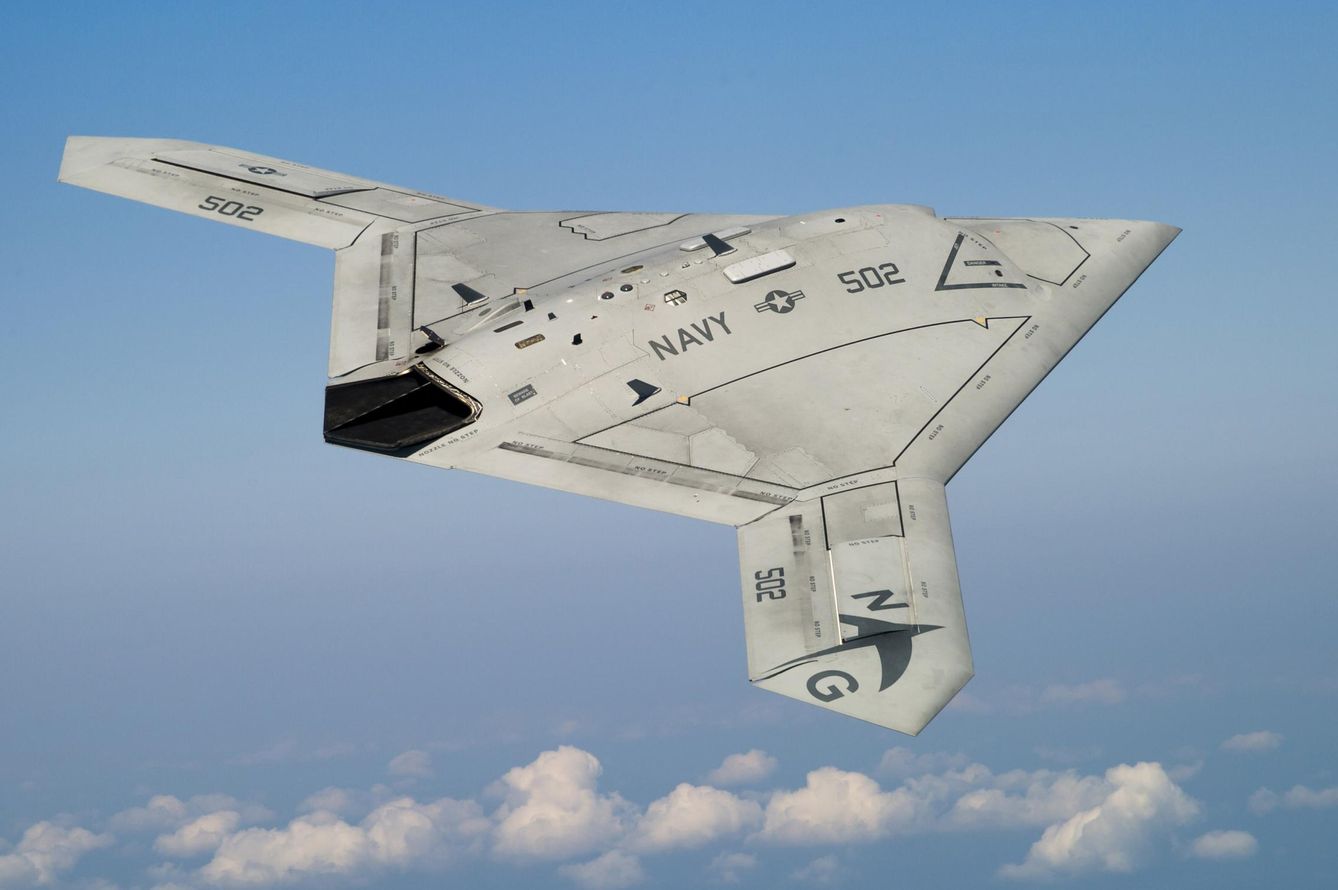 El X-47B en pleno vuelo. (Northrop Gruman)