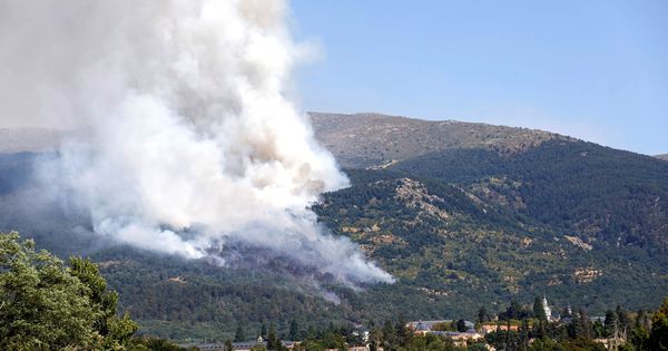 Foto: Incendio próximo al real sitio de San Ildefonso-la Granja. (EFE)