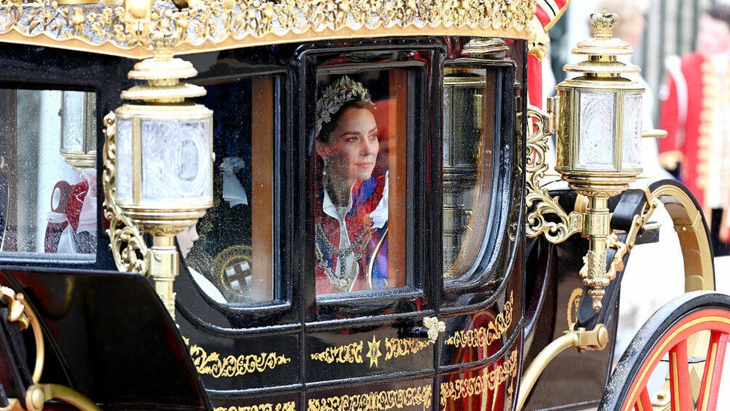 La princesa de Gales, en la coronación de Carlos III. (Getty)
