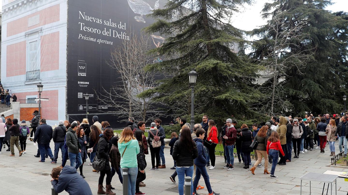 El Museo del Prado durante la pasada Semana Santa. (EFE)