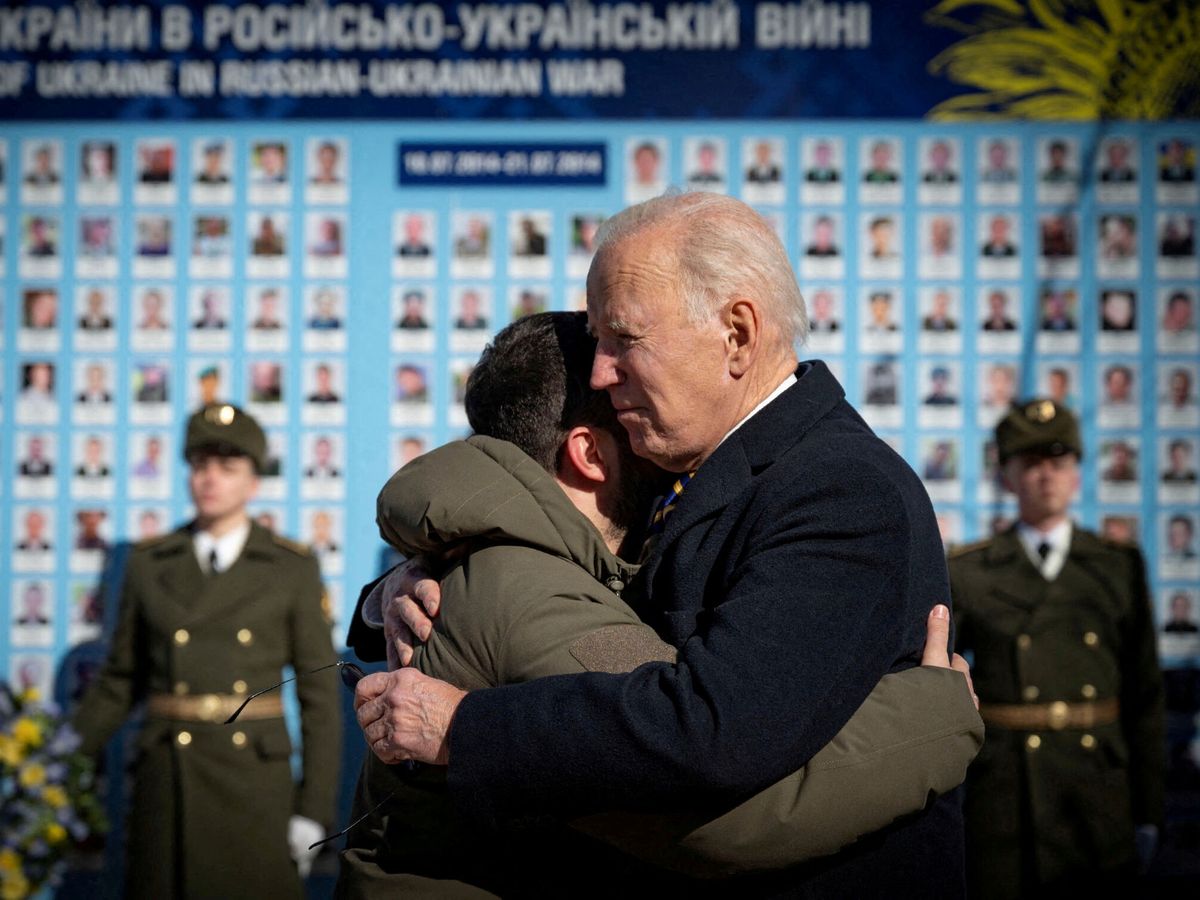 Foto: Foto de archivo de la visita de Joe Biden a Kiev en febrero de 2023. (Reuters/Presidencia de Ucrania)