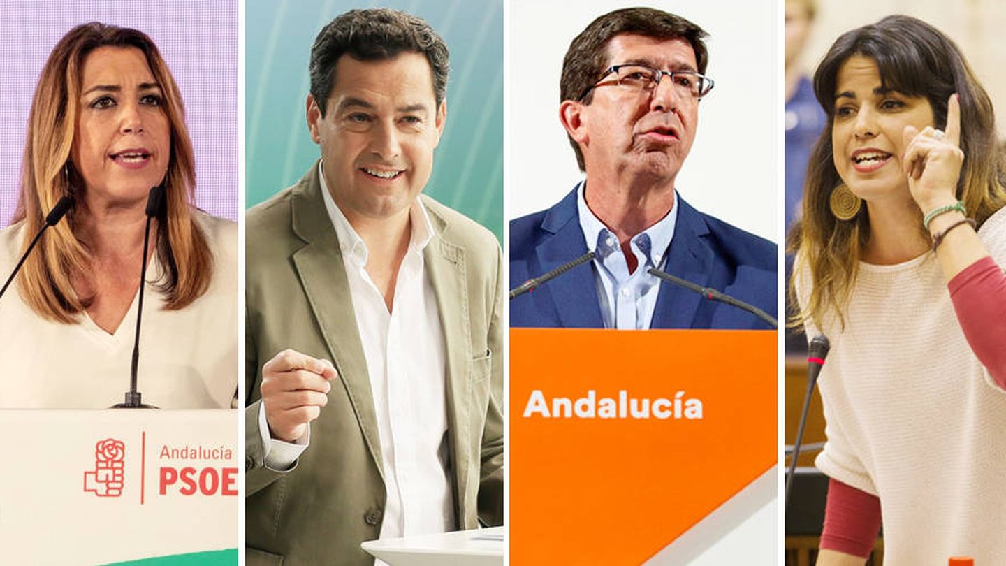 Los cuatro líderes se verán esta noche las caras en un debate crucial a falta de menos de dos semanas para las elecciones en Andalucía. (EC)