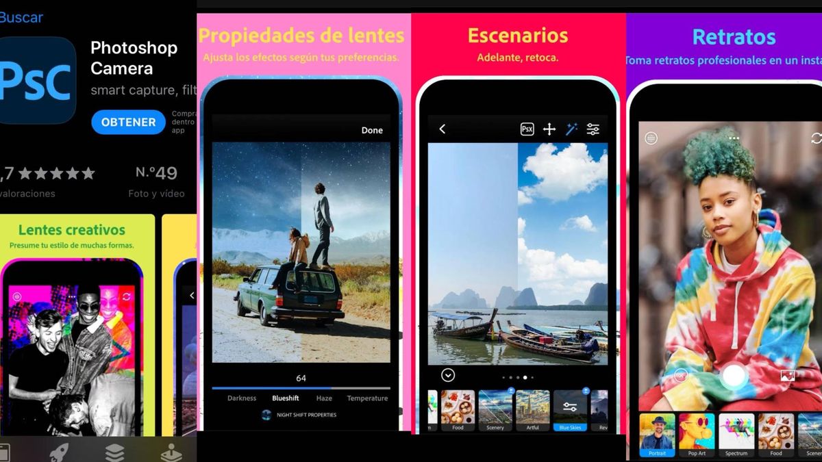 Adobe lanza para Android e iOS la 'app' Photoshop Camera con más de 80 filtros