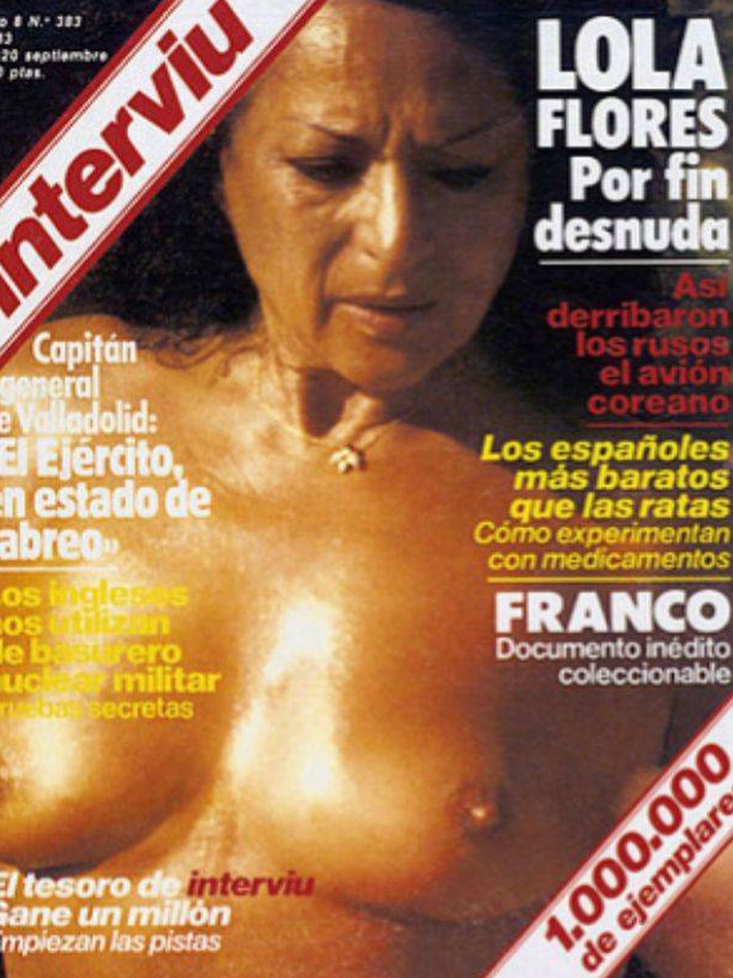 Lola Flores, en el 'Interviú' de septiembre de 1983.