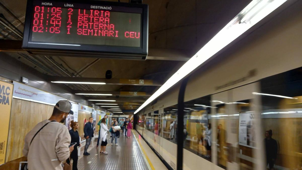 El metro de Valencia ofrecerá servicios nocturnos durante la Semana Santa: estas son las líneas abiertas