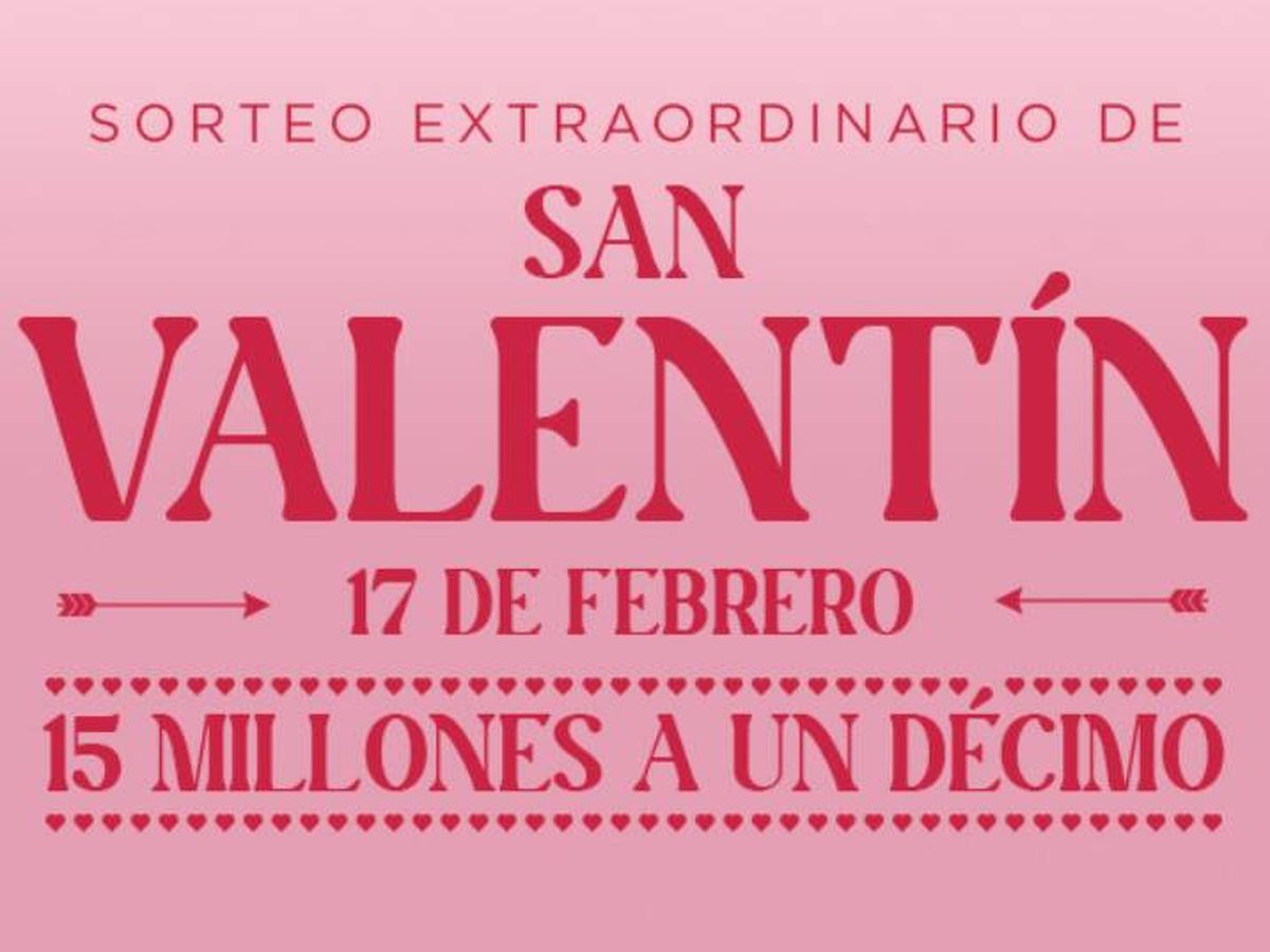 Foto: Lotería Nacional Sorteo Extraordinario de San Valentín: a qué hora es y cuánto dinero toca.(SELAE)