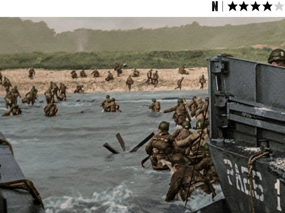 Foto: Un momento del Desembarco de Normandía. (Netflix)